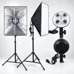 Studio Softbox Light Kit with 4in1 Lamp Holder