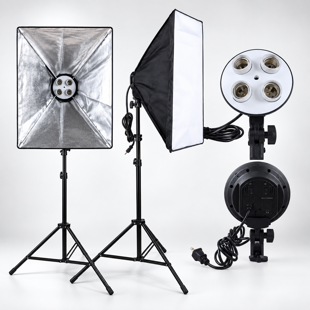 804a1c08-241c-490d-bfbe-043918776af0 (1) Studio Softbox Light Kit with 4in1 Lamp Holder - Image 1